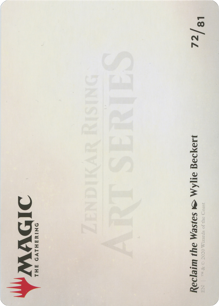 Reclaim the Wastes // Reclaim the Wastes (AZNR-072) (Borderless) [Zendikar Rising Art Series] Foil