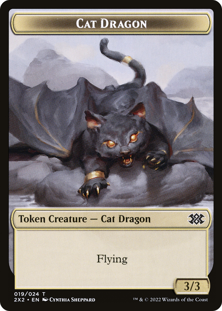 Cat Dragon (T2X2-019) [Double Masters 2022 Tokens] Foil
