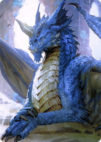 Young Blue Dragon // Young Blue Dragon (ACLB-027) (Borderless) [Battle for Baldur's Gate Art Series] Foil