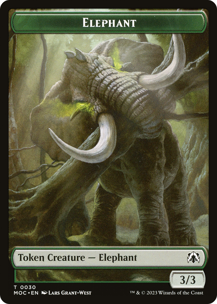 Elephant (TMOC-030) [March of the Machine Commander Tokens]