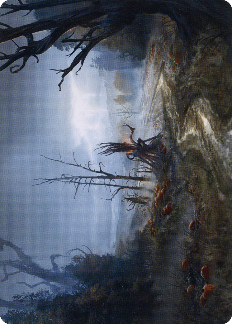 Overgrown Farmland // Overgrown Farmland (AMID-074) (Borderless) [Midnight Hunt Art Series] Foil