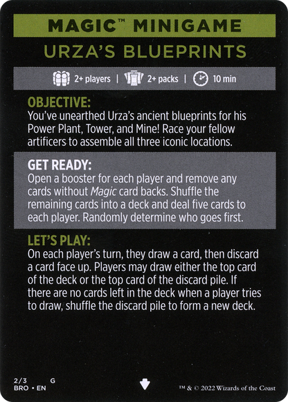 Urza's Blueprints (minigame) // Urza's Blueprints (cont'd) (MBRO-002) [The Brothers' War Minigames] Foil