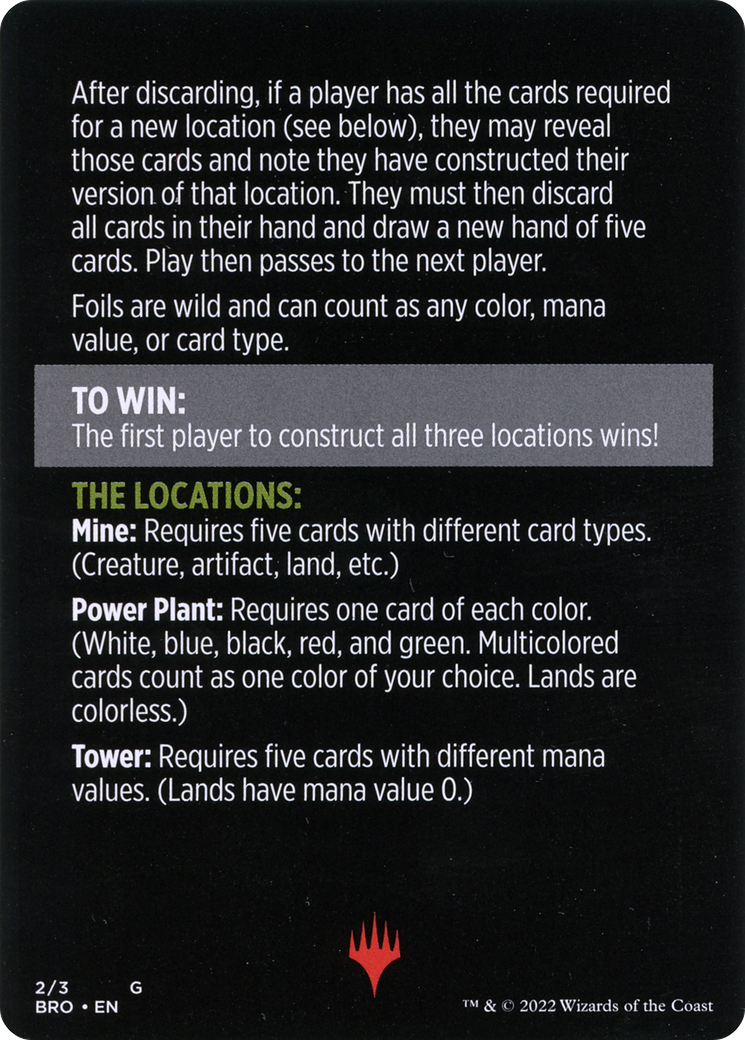 Urza's Blueprints (minigame) // Urza's Blueprints (cont'd) (MBRO-002) [The Brothers' War Minigames] Foil