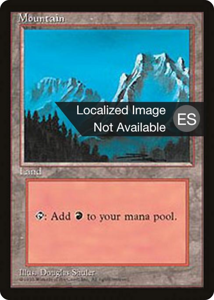 Mountain (B) (4BB-184) [Fourth Edition Foreign Black Border]