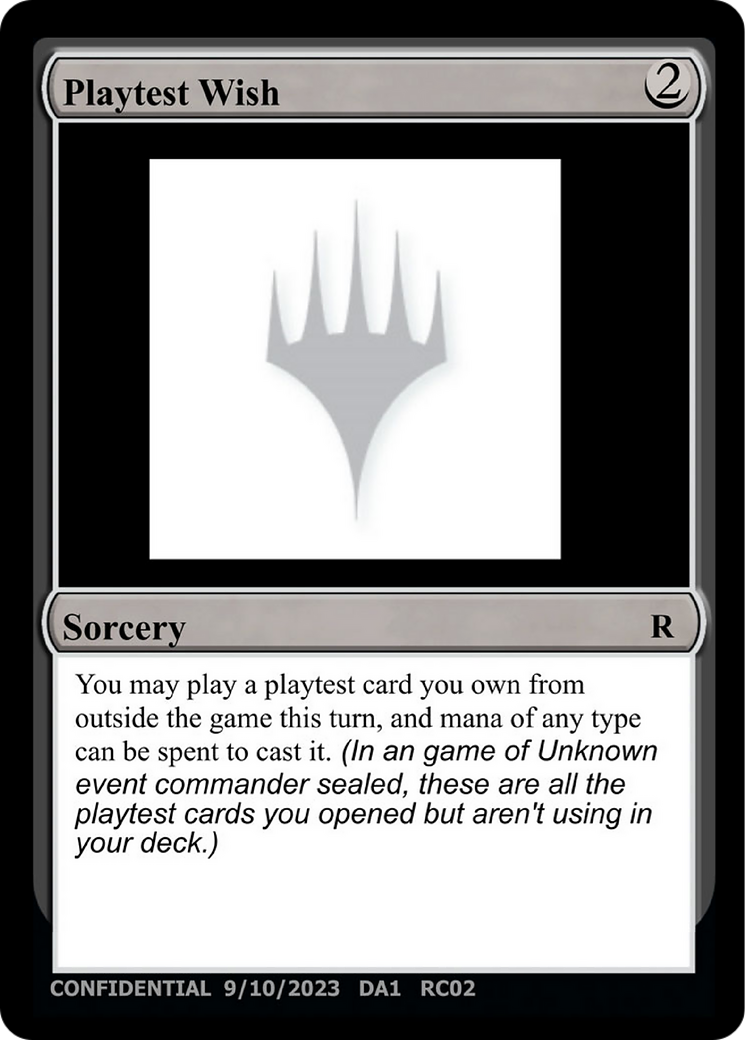 Playtest Wish [Unknown Event]