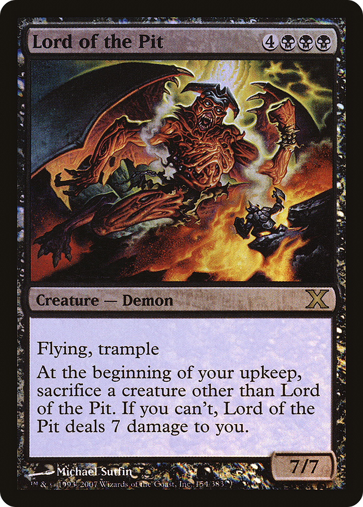 Lord of the Pit (10E-154★) [Tenth Edition] Foil