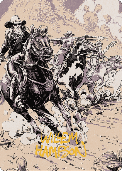 Overwhelming Forces // Overwhelming Forces (AOTJ-040) (Borderless) [Outlaws of Thunder Junction Art Series]
