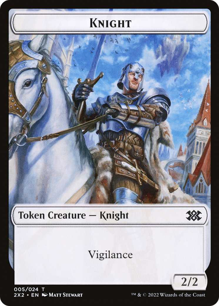 Knight (T2X2-005) [Double Masters 2022 Tokens] Foil