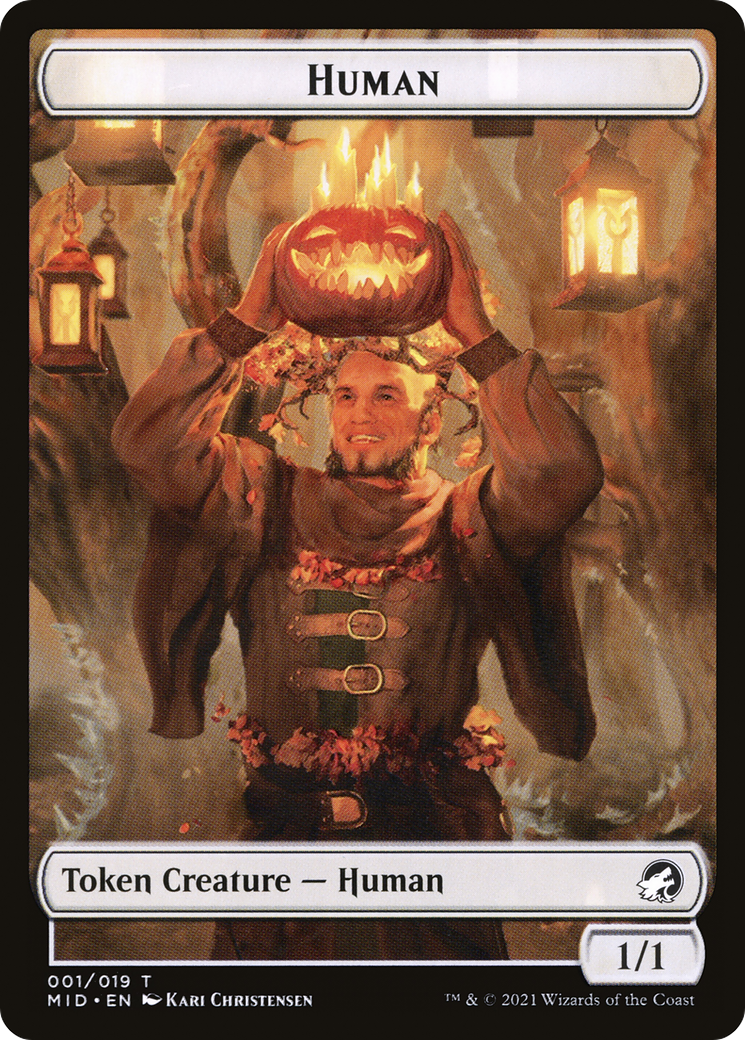 Human (TMID-001) [Innistrad: Midnight Hunt Tokens] Foil