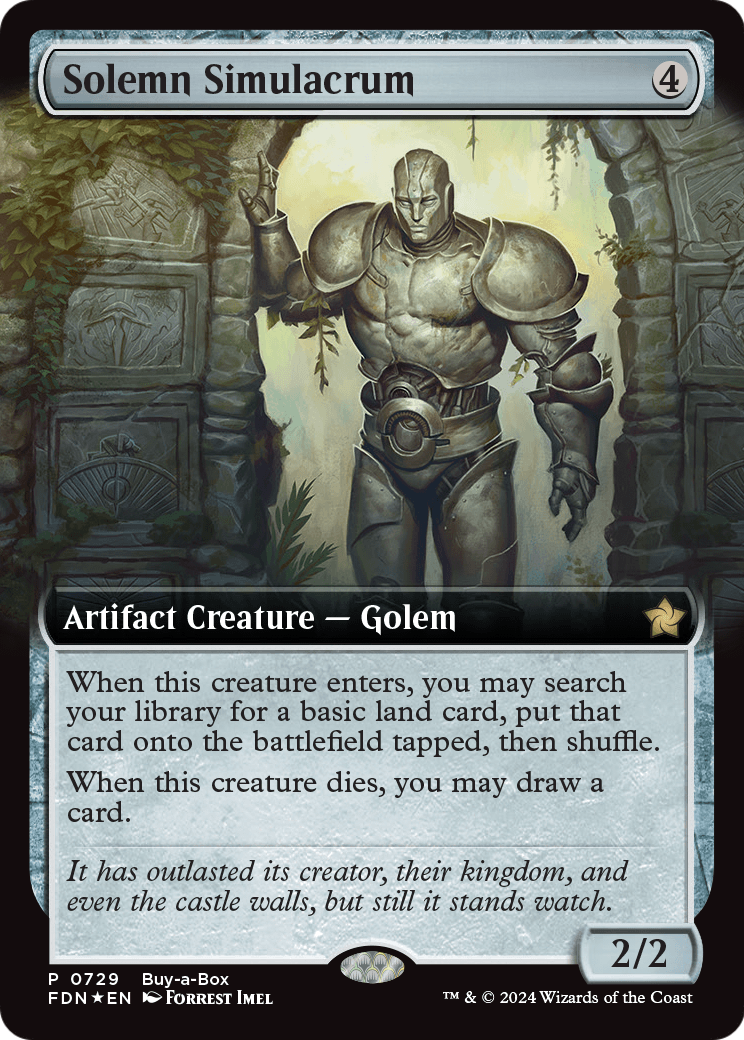 Solemn Simulacrum (FDN-729) (Extended Art) [Foundations] Foil