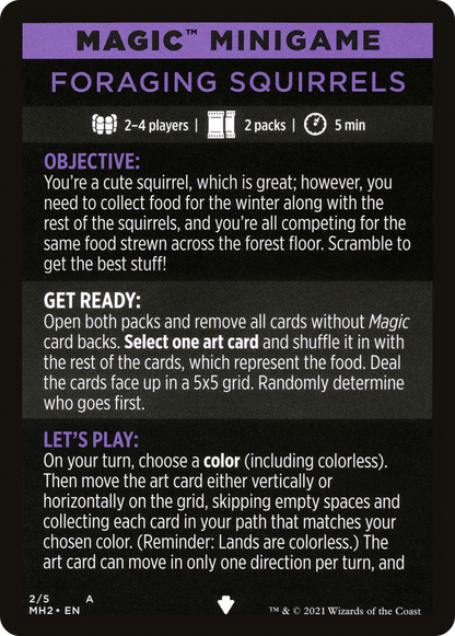 Foraging Squirrels // Foraging Squirrels (cont'd) (MMH2-002) [Modern Horizons 2 Minigames] Foil