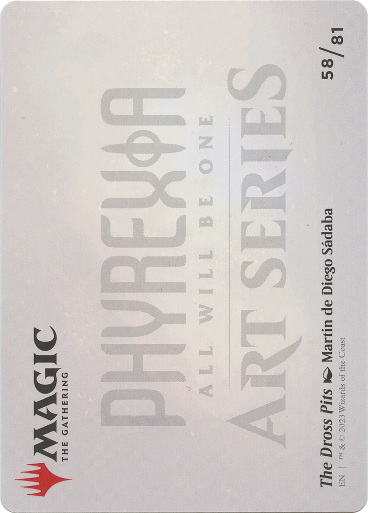 The Dross Pits // The Dross Pits (AONE-058) (Borderless) [Phyrexia: All Will Be One Art Series] Foil
