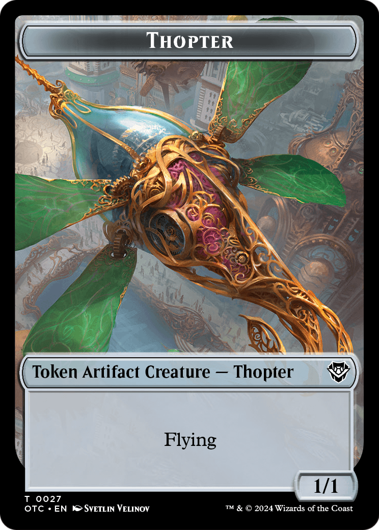 Thopter (TOTC-027) [Outlaws of Thunder Junction Commander Tokens]