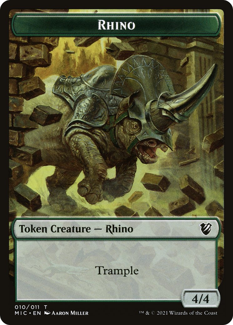 Rhino (TMIC-010) [Midnight Hunt Commander Tokens]