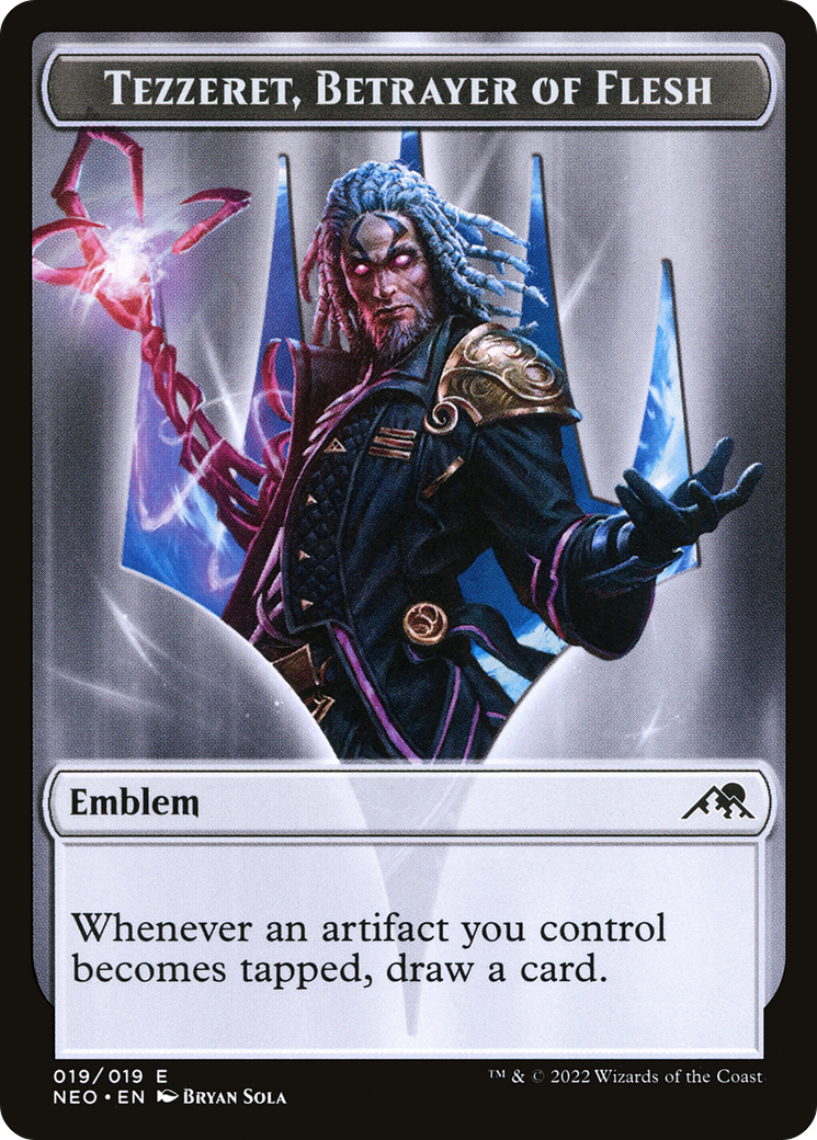 Tezzeret, Betrayer of Flesh Emblem (TNEO-019) [Kamigawa: Neon Dynasty Tokens]