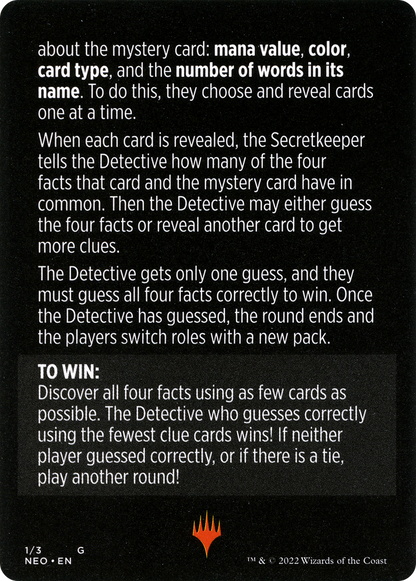 Booster Sleuth // Booster Sleuth (cont'd) (MNEO-001) [Kamigawa: Neon Dynasty Minigames] Foil