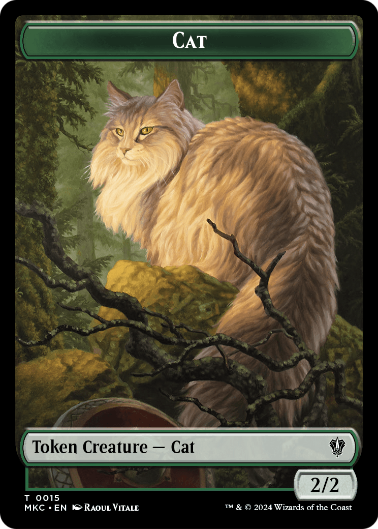 Cat (TMKC-015) [Murders at Karlov Manor Commander Tokens]