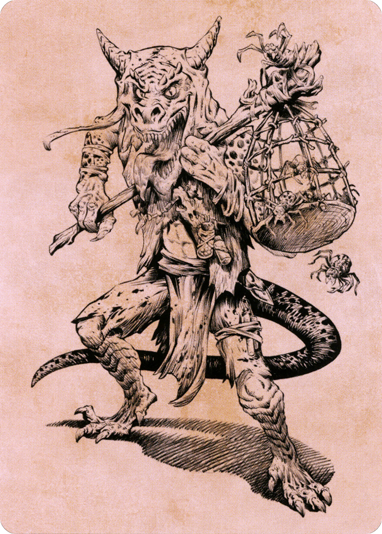 Taunting Kobold // Taunting Kobold (ACLB-057) (Borderless) [Battle for Baldur's Gate Art Series] Foil