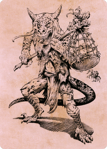 Taunting Kobold // Taunting Kobold (ACLB-057) (Borderless) [Battle for Baldur's Gate Art Series]