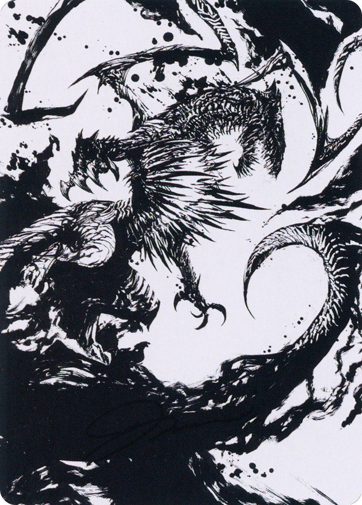 Skithiryx, the Blight Dragon // Skithiryx, the Blight Dragon (AMOM-071) (Borderless) [March of the Machine Art Series] Foil