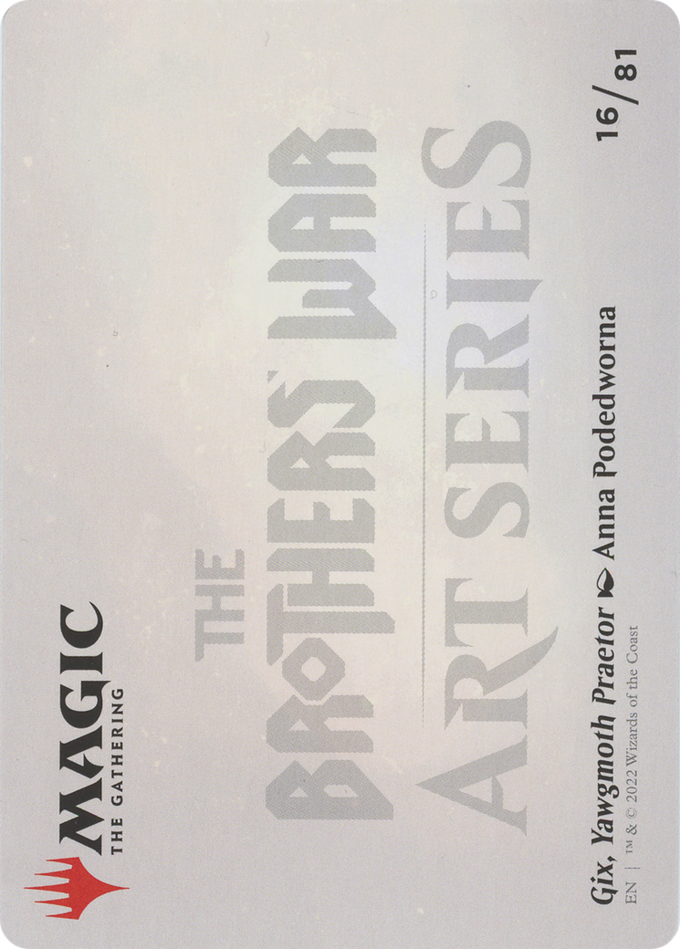 Gix, Yawgmoth Praetor // Gix, Yawgmoth Praetor (ABRO-016) (Borderless) [The Brothers' War Art Series]