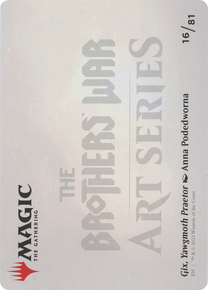 Gix, Yawgmoth Praetor // Gix, Yawgmoth Praetor (ABRO-016) (Borderless) [The Brothers' War Art Series] Foil