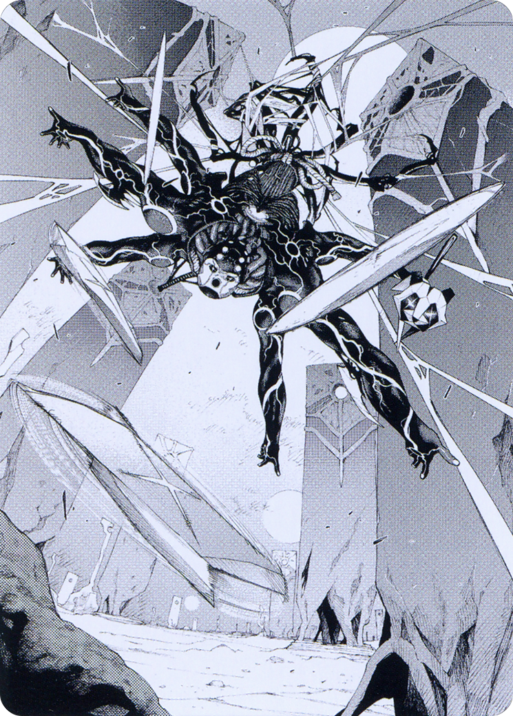 Kaito, Dancing Shadow // Kaito, Dancing Shadow (AONE-078) (Borderless) [Phyrexia: All Will Be One Art Series] Foil