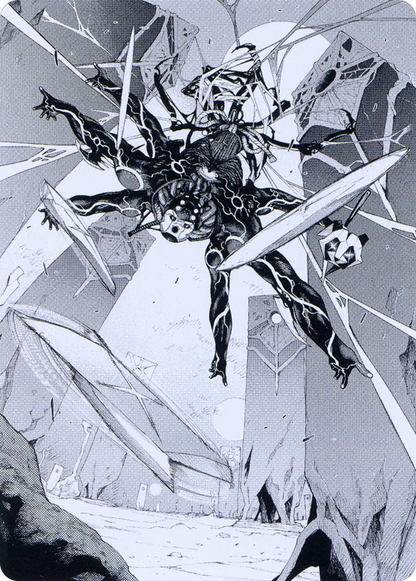 Kaito, Dancing Shadow // Kaito, Dancing Shadow (AONE-078) (Borderless) [Phyrexia: All Will Be One Art Series] Foil