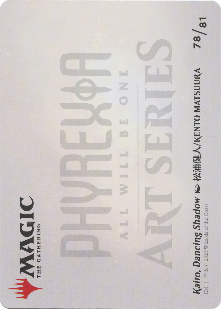 Kaito, Dancing Shadow // Kaito, Dancing Shadow (AONE-078) (Borderless) [Phyrexia: All Will Be One Art Series] Foil