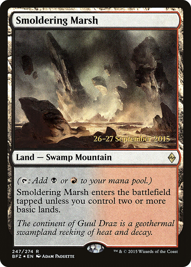 Smoldering Marsh (PRE-247) [Battle for Zendikar Promos] Foil