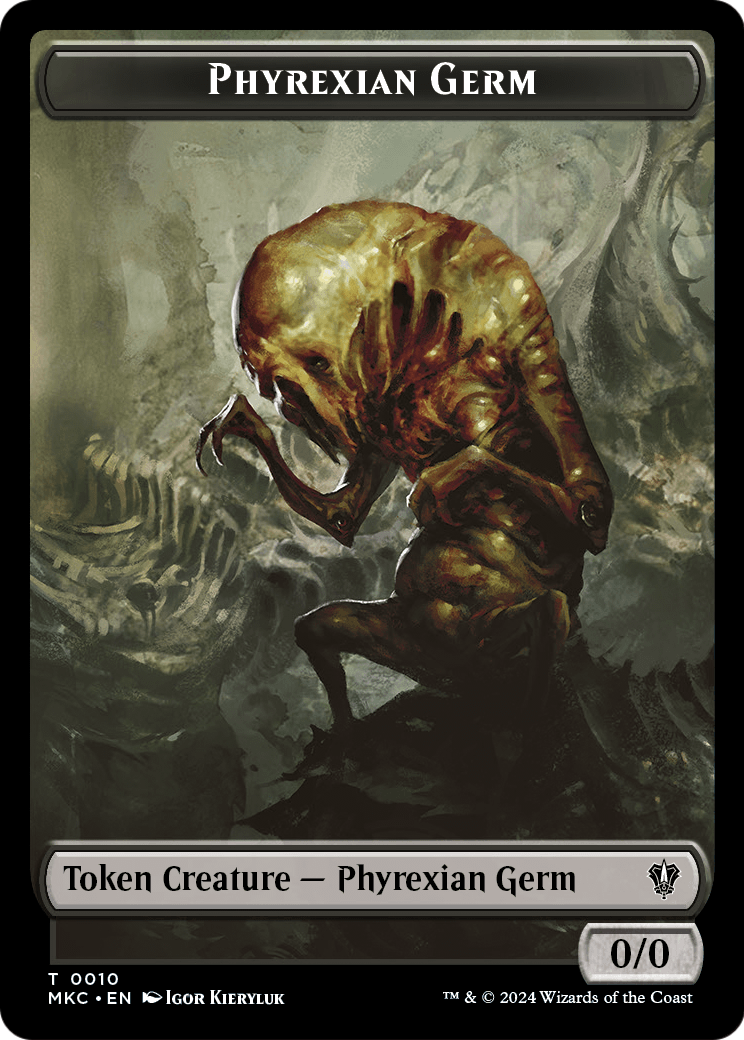 Phyrexian Germ (TMKC-010) [Murders at Karlov Manor Commander Tokens]