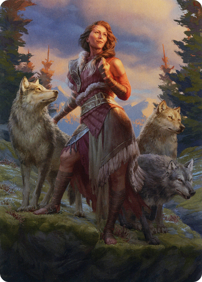 Arlinn, the Pack's Hope // Arlinn, the Pack's Hope (AMID-001) (Borderless) [Midnight Hunt Art Series] Foil