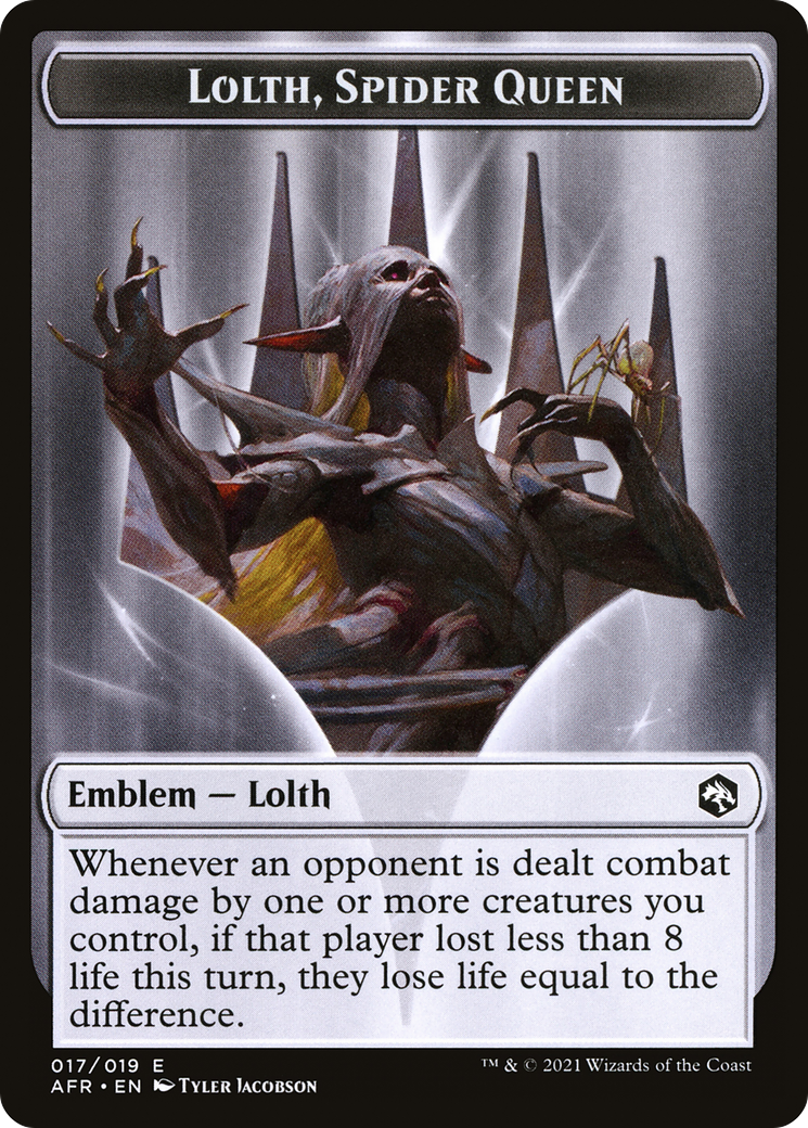 Lolth, Spider Queen Emblem (TAFR-017) [Adventures in the Forgotten Realms Tokens] Foil