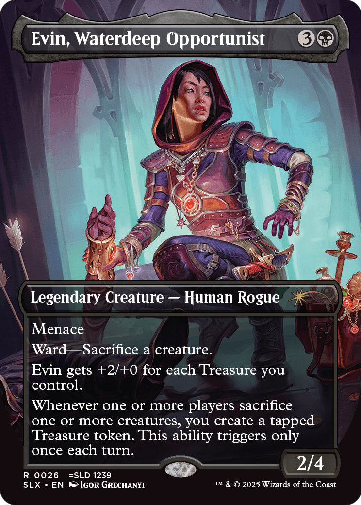Evin, Waterdeep Opportunist (SLX-026) (Borderless) [Universes Within]