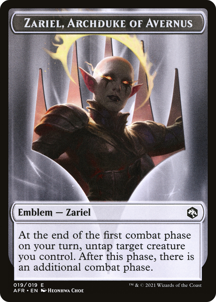 Zariel, Archduke of Avernus Emblem (TAFR-019) [Adventures in the Forgotten Realms Tokens] Foil