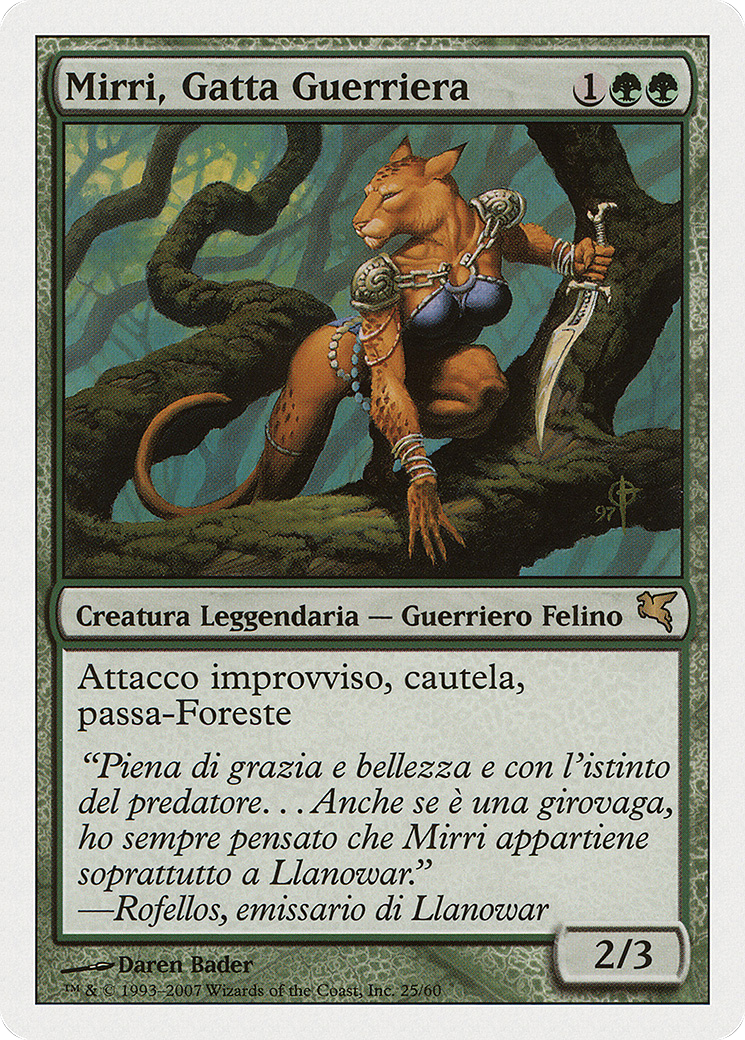Mirri, Cat Warrior (Italian) - "Mirri, Gatta Guerriera" (PSAL-L25) [Salvat 2005]