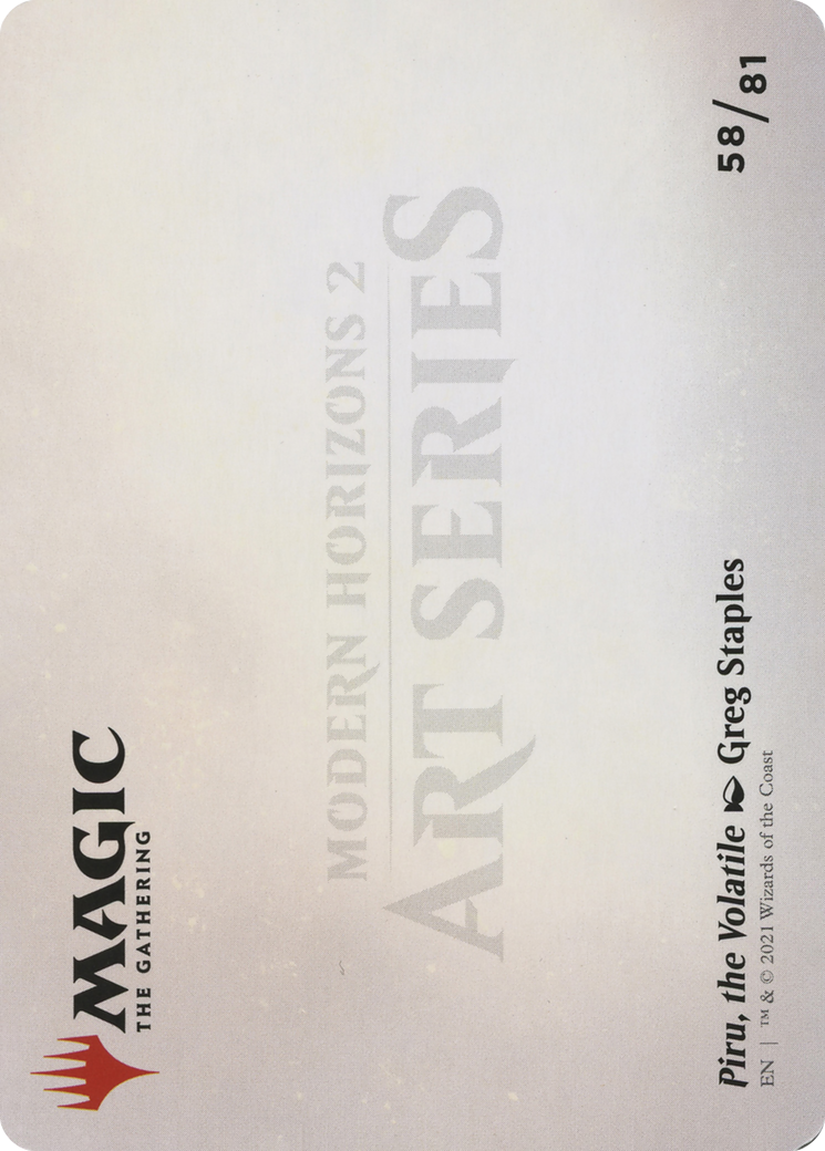 Piru, the Volatile // Piru, the Volatile (AMH2-058) (Borderless) [Modern Horizons 2 Art Series] Foil