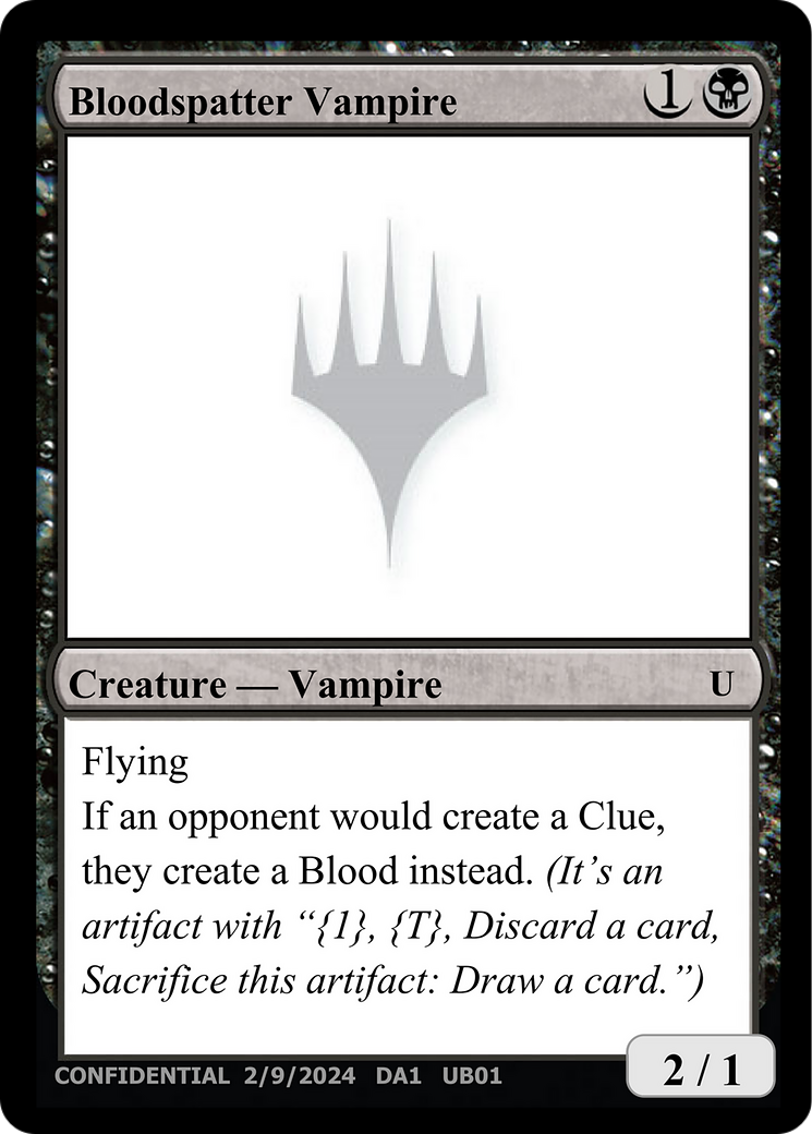 Bloodspatter Vampire (UNK-UB01A) [Unknown Event]