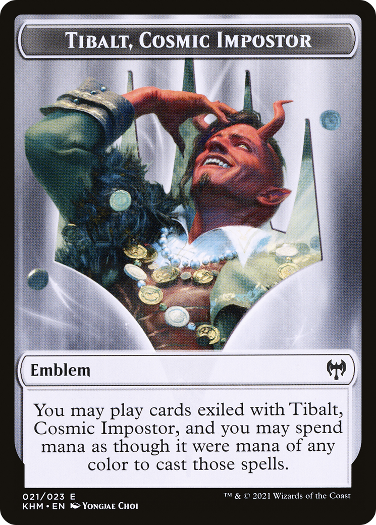 Tibalt, Cosmic Impostor Emblem (TKHM-021) [Kaldheim Tokens] Foil