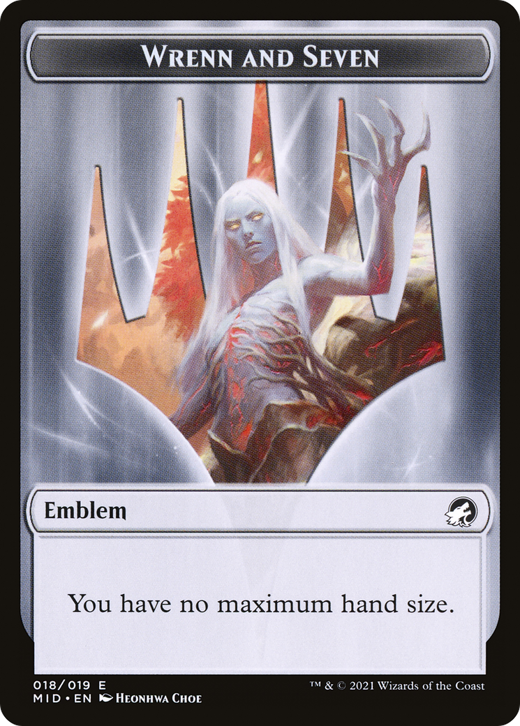 Wrenn and Seven Emblem (TMID-018) [Innistrad: Midnight Hunt Tokens] Foil