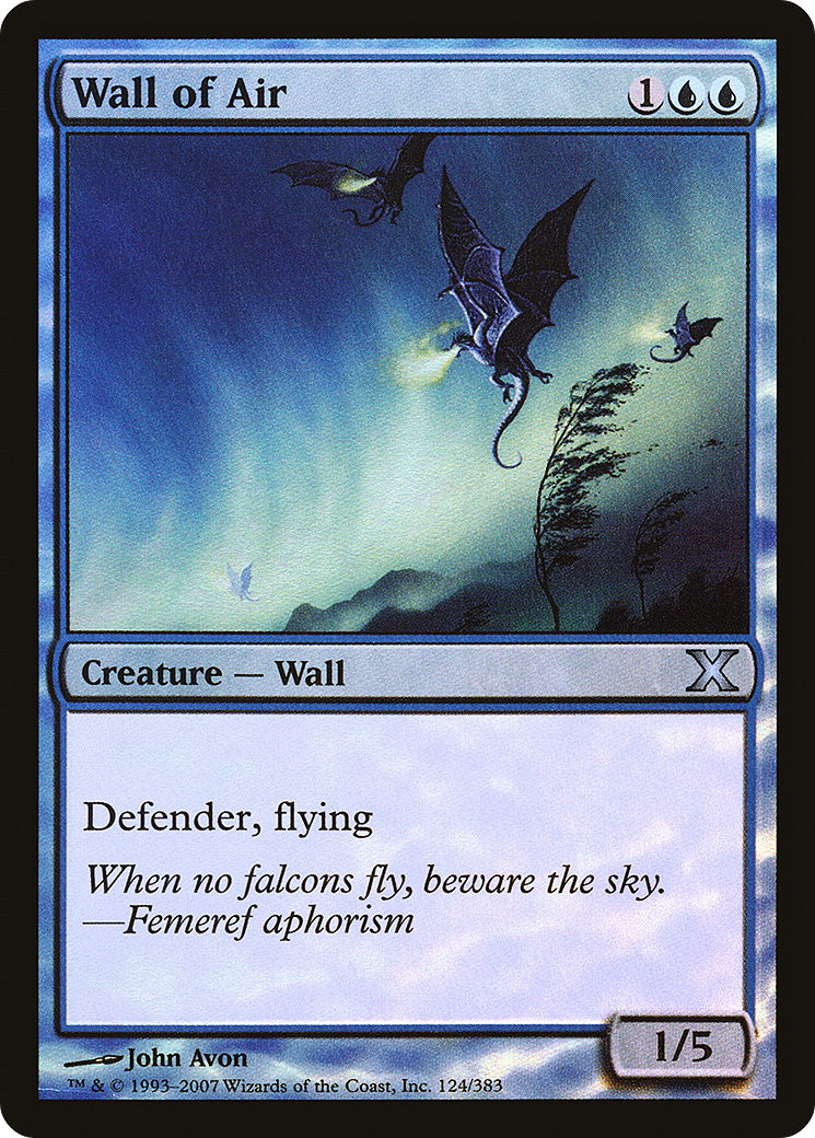 Wall of Air (10E-124★) [Tenth Edition] Foil