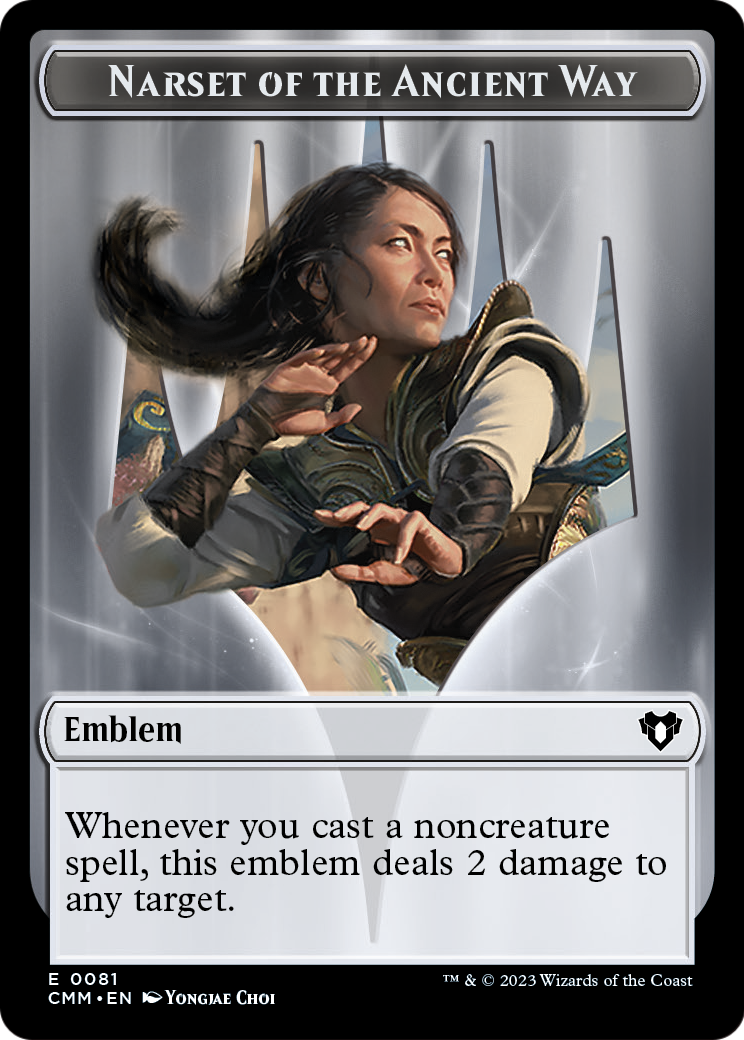 Narset of the Ancient Way Emblem (TCMM-081) [Commander Masters Tokens] Foil