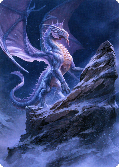 Ancient Silver Dragon // Ancient Silver Dragon (ACLB-006) (Borderless) [Battle for Baldur's Gate Art Series]