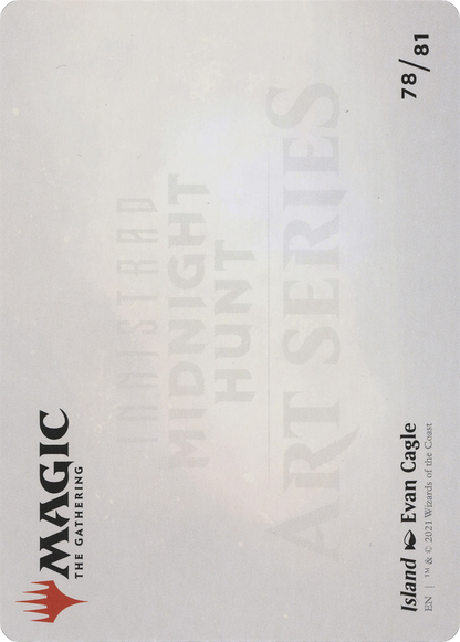 Island // Island (AMID-078) (Borderless) [Midnight Hunt Art Series] Foil