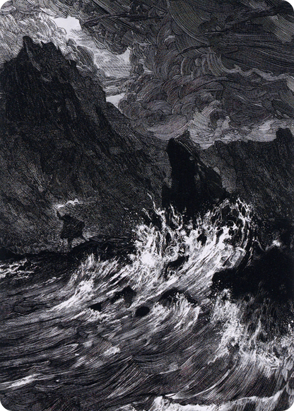Island // Island (AMID-078) (Borderless) [Midnight Hunt Art Series]