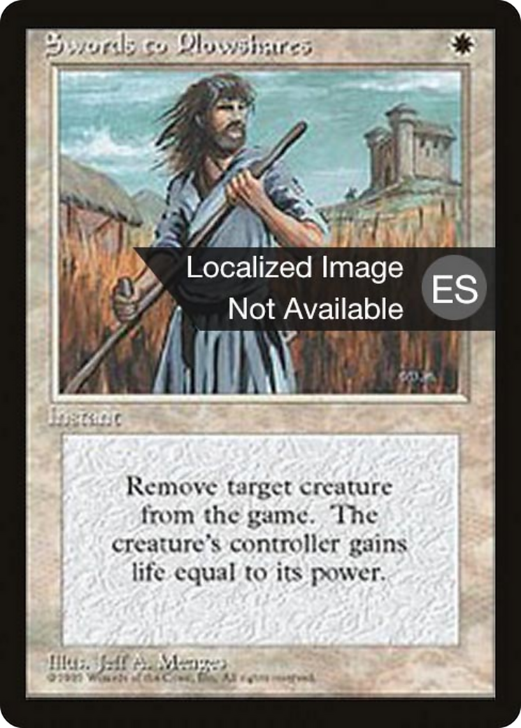 Swords to Plowshares (4BB-302) [Fourth Edition Foreign Black Border]