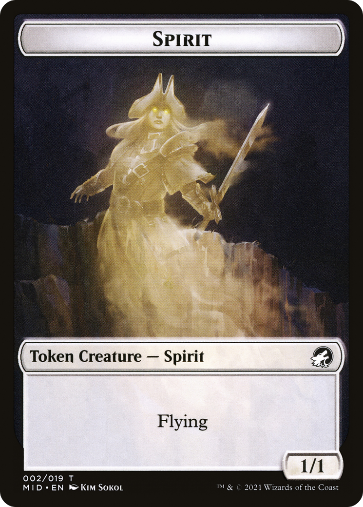 Spirit (TMID-002) [Innistrad: Midnight Hunt Tokens]
