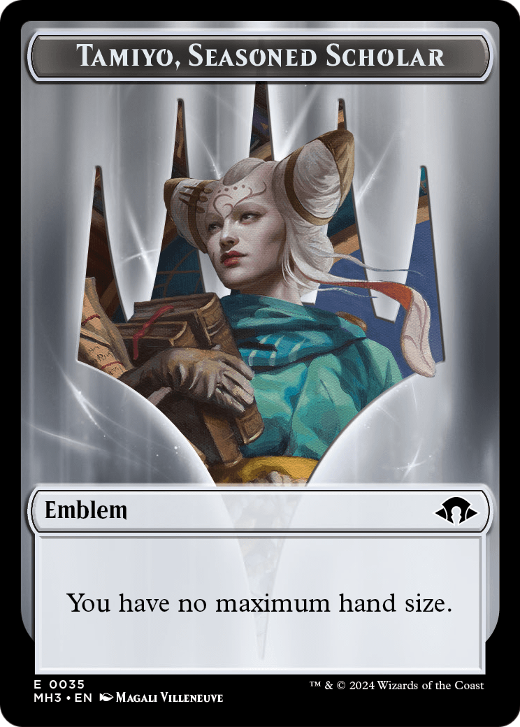 Tamiyo, Seasoned Scholar Emblem (TMH3-035) [Modern Horizons 3 Tokens]
