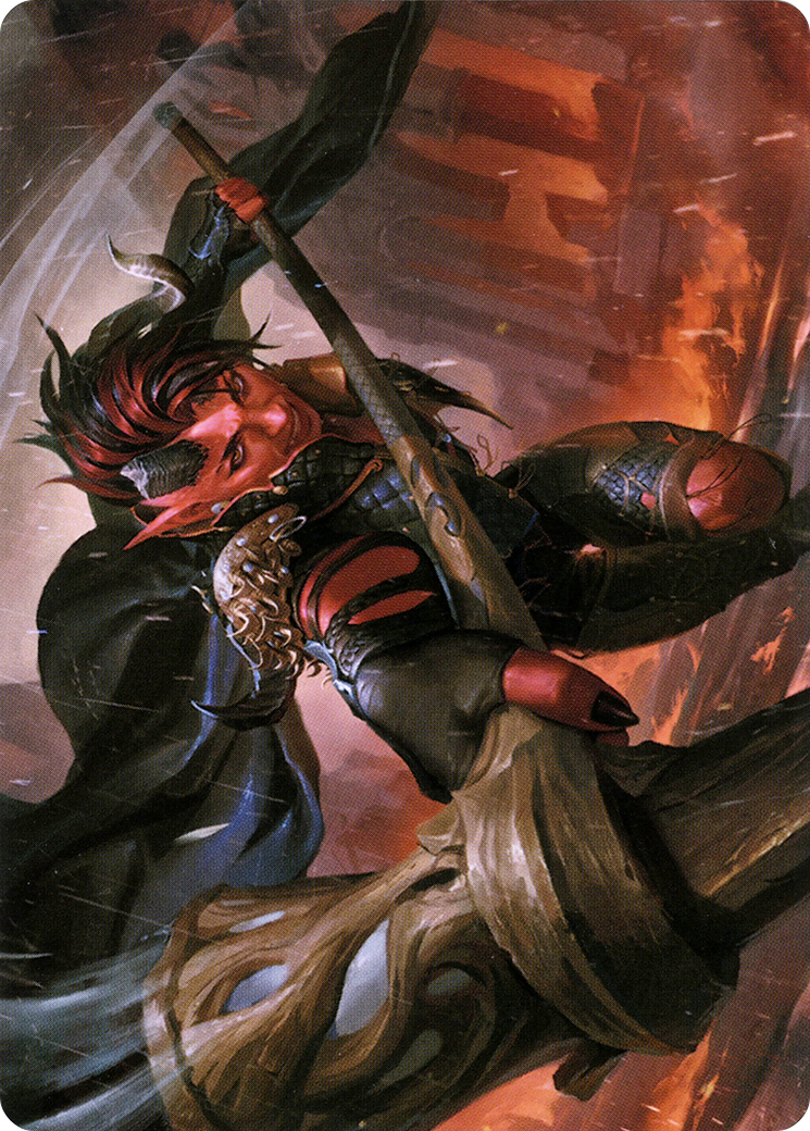 Karlach, Fury of Avernus // Karlach, Fury of Avernus (ACLB-034) (Borderless) [Battle for Baldur's Gate Art Series] Foil