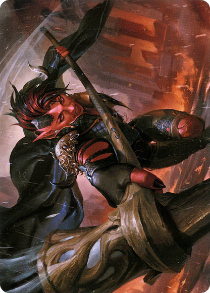 Karlach, Fury of Avernus // Karlach, Fury of Avernus (ACLB-034) (Borderless) [Battle for Baldur's Gate Art Series] Foil